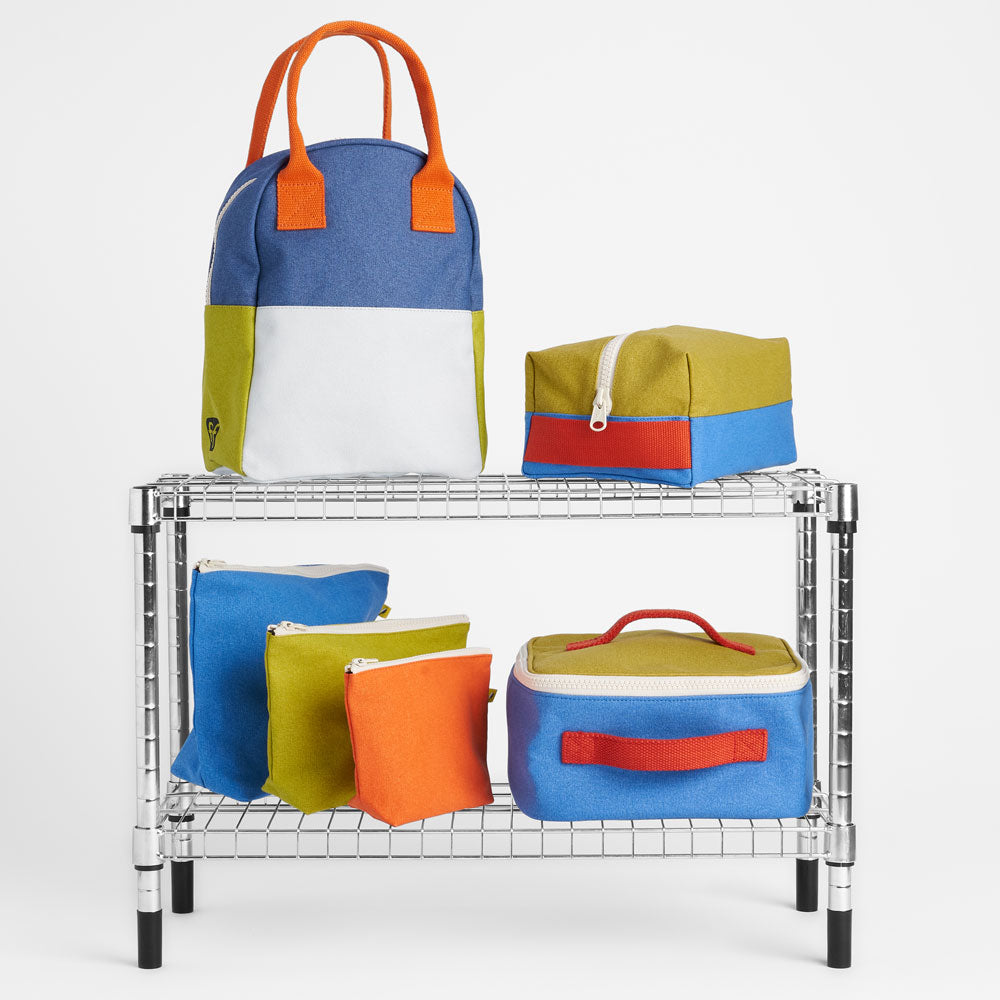 Zip Set of 3 - Solids Orange Citrus Cobalt