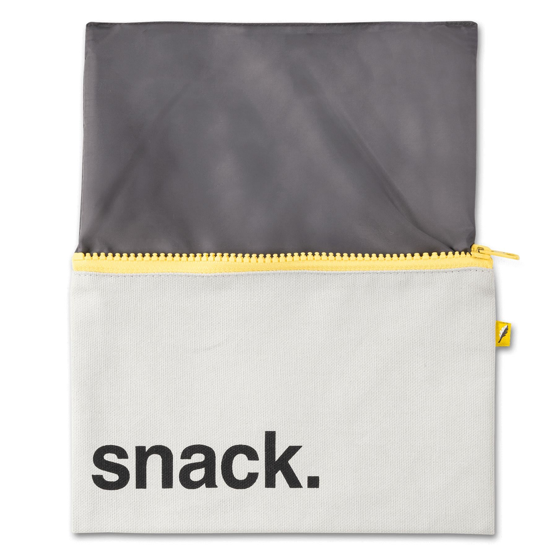 Zip Snack Bag - 'Snack' Black (Snack Size)