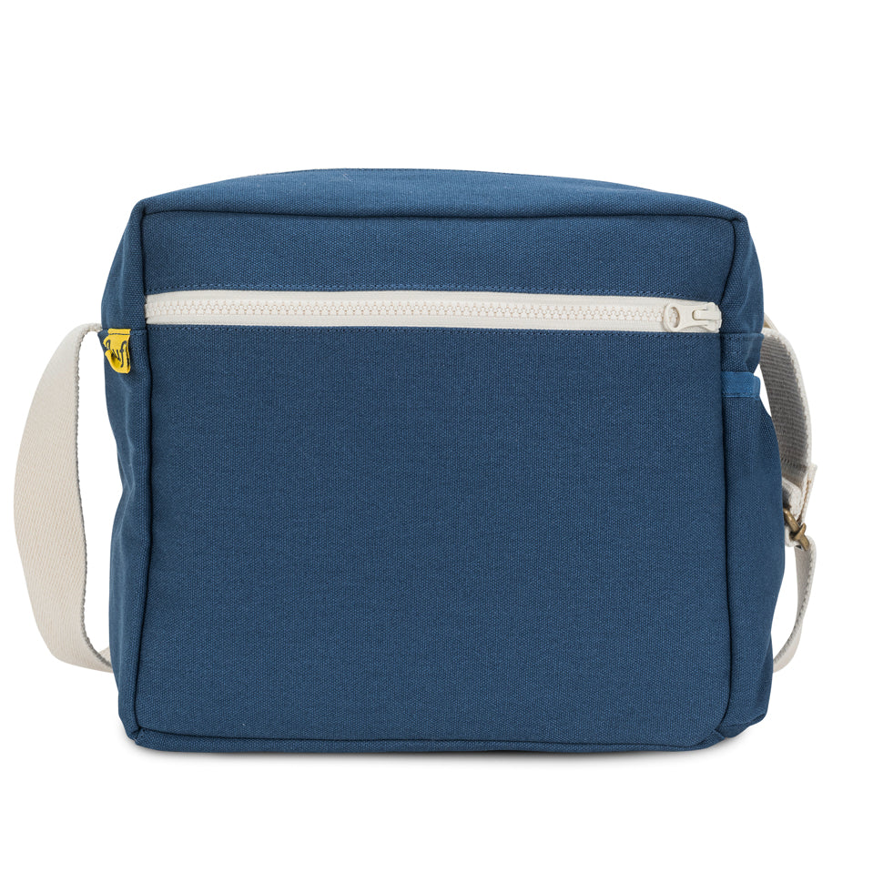 Blue crossbody lunch bag with Adjustable shoulder strap