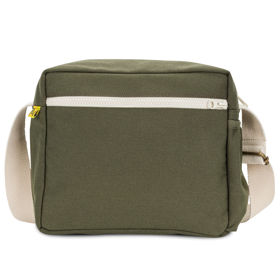 Green crossbody lunch bag with Adjustable shoulder strap