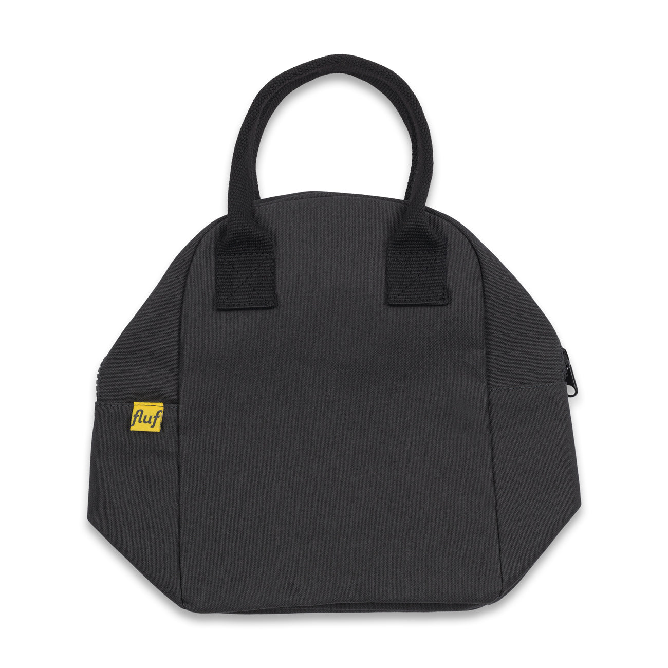 Fluf zipper lunch bag, black color