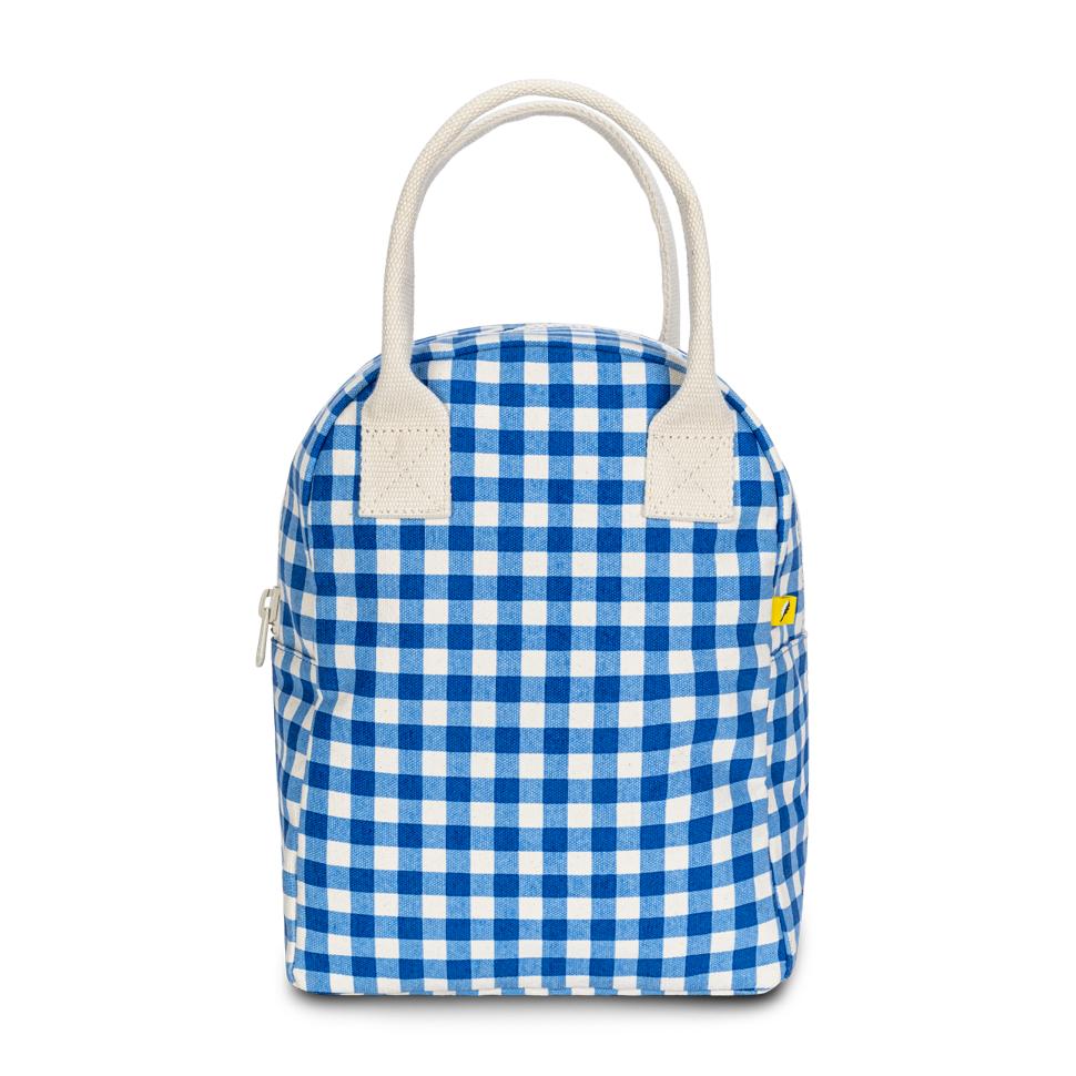 Blue and white bag best sale