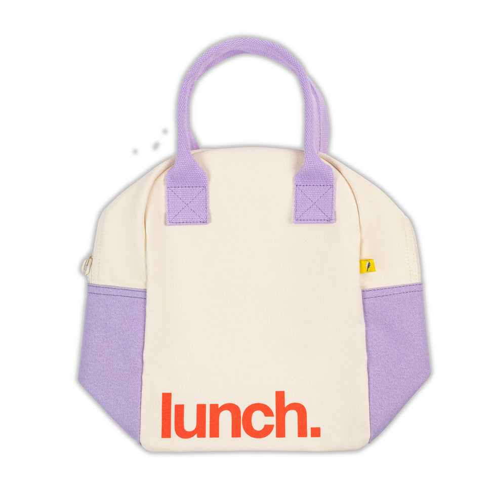 Zipper Lunch - 'Lunch.' Lavender Poppy