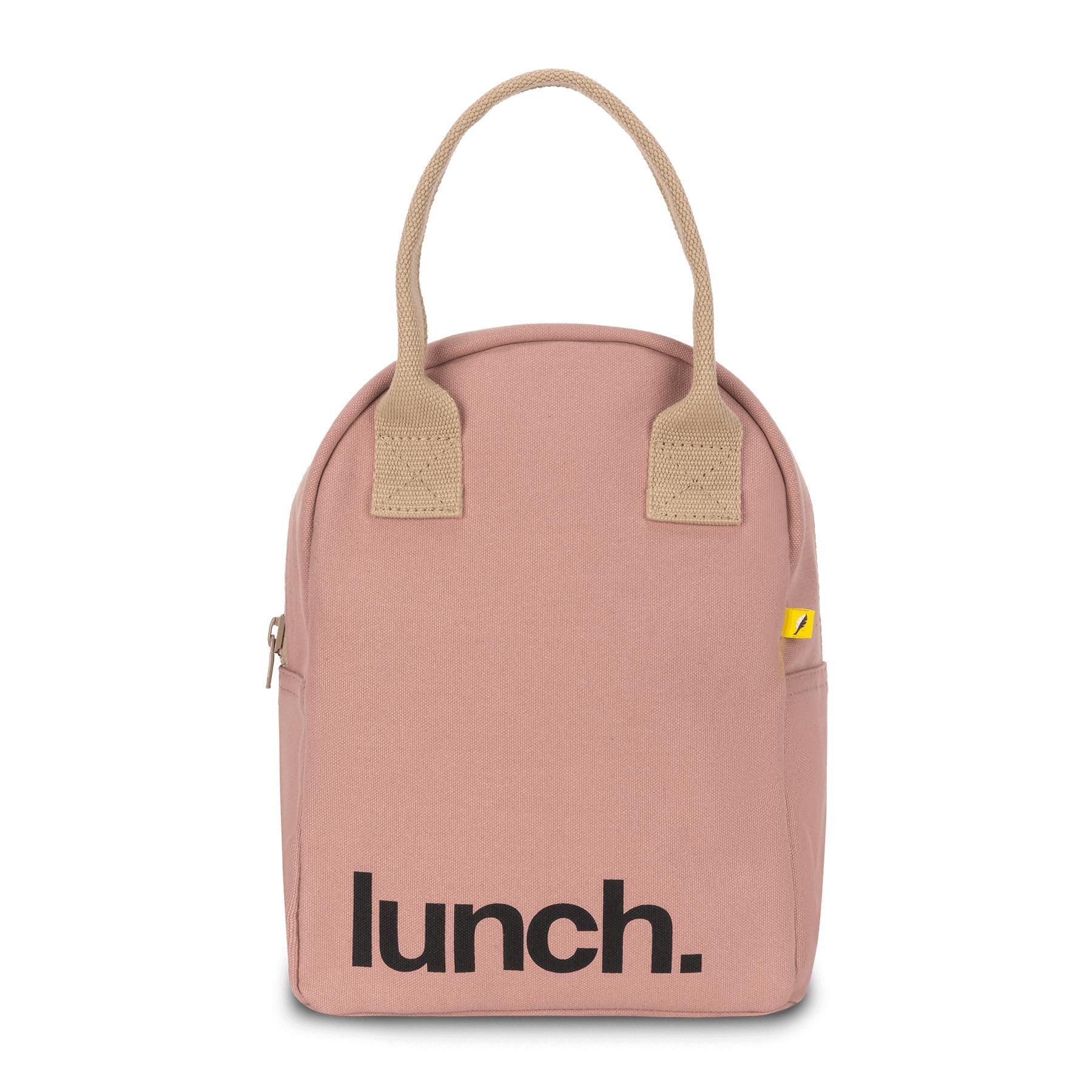 Pink zipper lunch bag by Fluf
