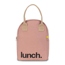 Pink zipper lunch bag by Fluf