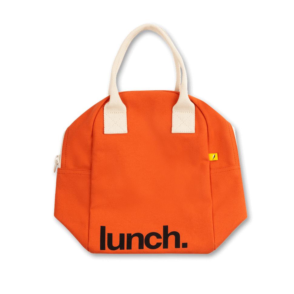 flat packing and eco friendly red lunch bag
