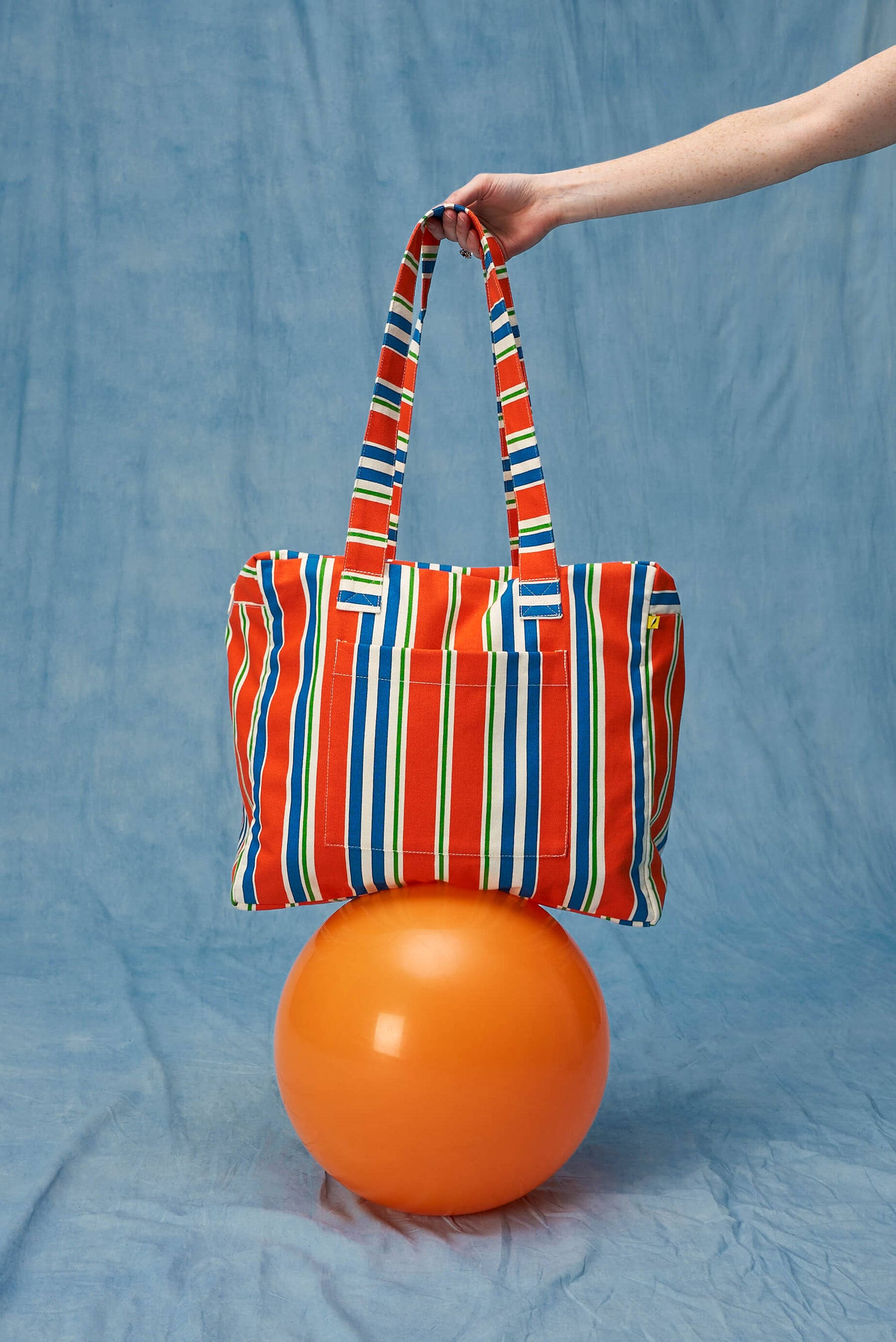 Daytrip Tote - Awning Stripe Chili Pepper