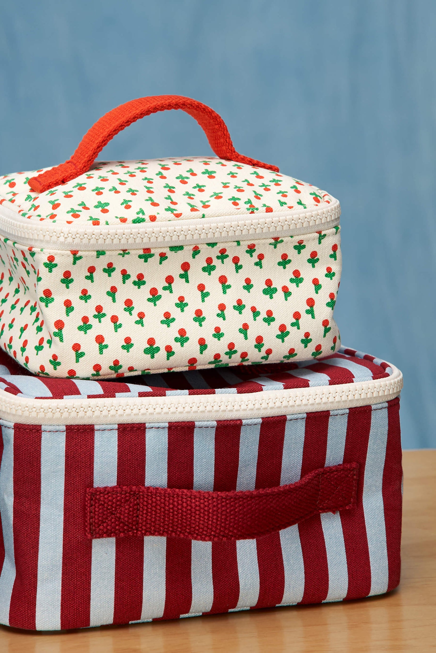 Square Lunch - Awning Stripe Chili Pepper