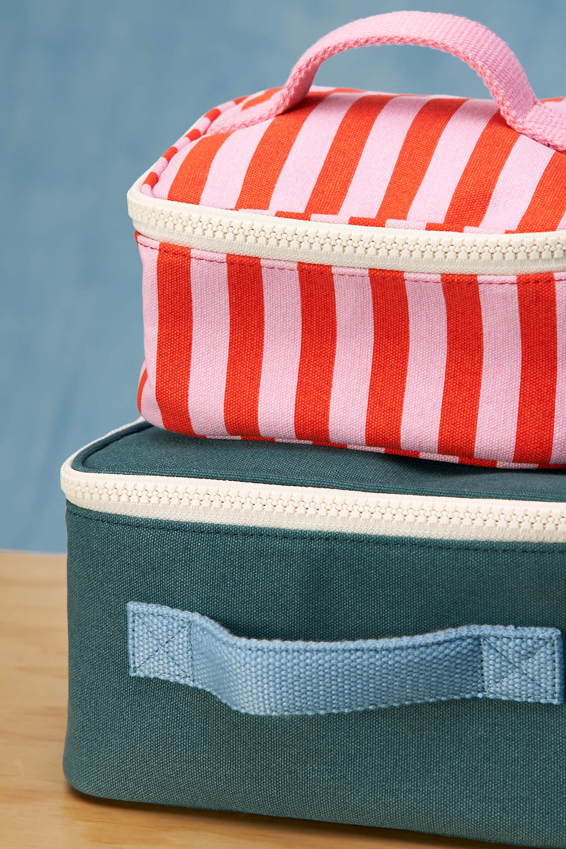 Mini Zip Cube - Awning Stripe Pink