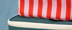 Mini Zip Cube - Awning Stripe Pink