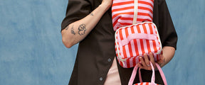 Mini Zip Cube - Awning Stripe Pink