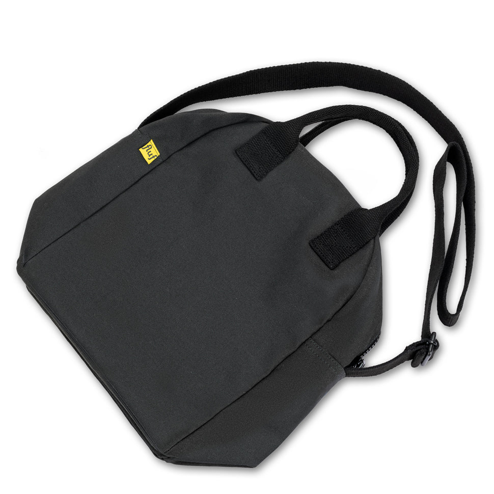 Modern Picnic Lunch Bag, carbon color - angle from above 