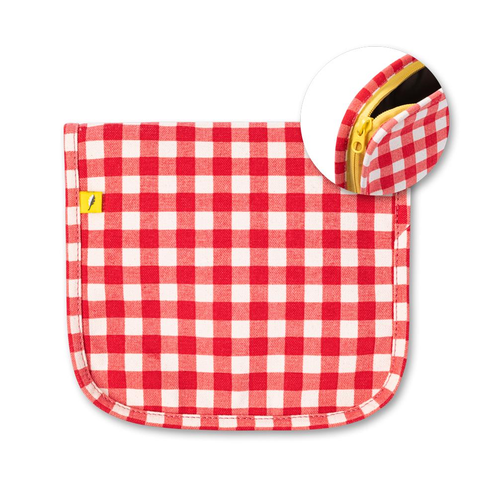 Snack Mat - Gingham Red by Fluf lunch bag box