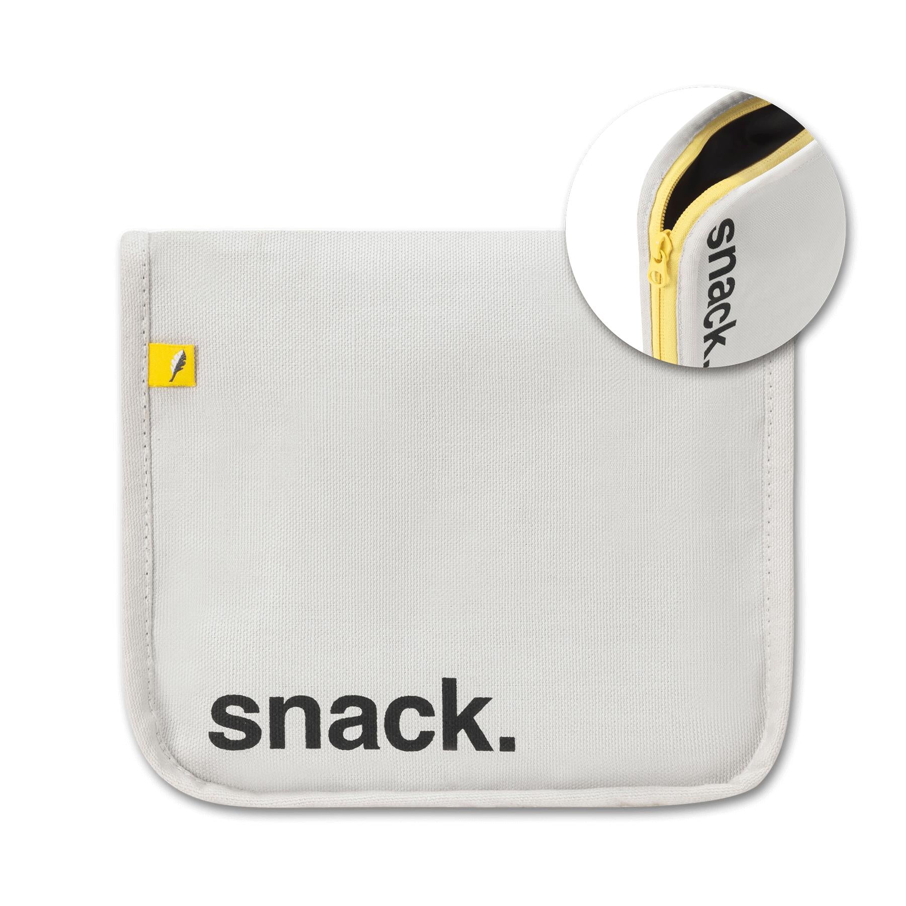 Snack Mat - 'Snack' Black with Yellow Zip by fluf lunch box