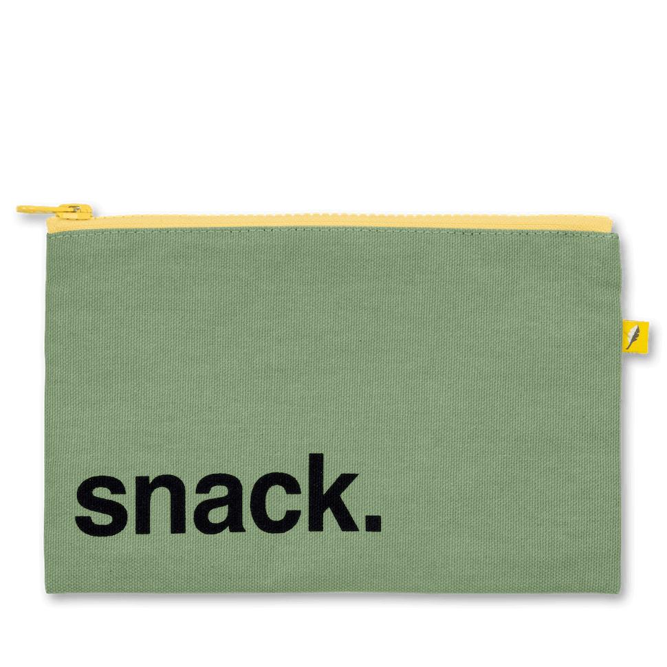 Zip Snack Bag - 'Snack' Moss