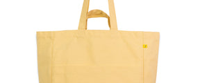 Large organic cotton tote bag in yellow