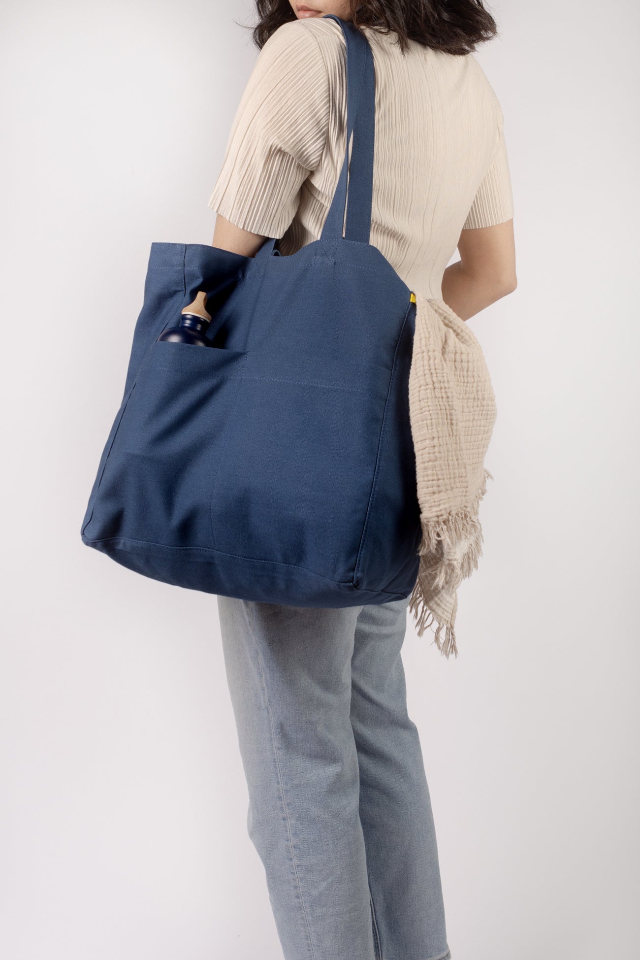 Grand sac fourre-tout - Marine classique