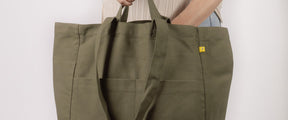 Grand sac fourre-tout - Olive foncé