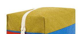Organic cotton travel kit in blue and green colourblock
