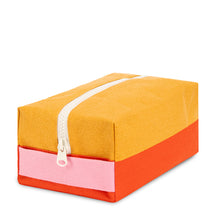 Organic cotton travel kit in red and orange colourblock