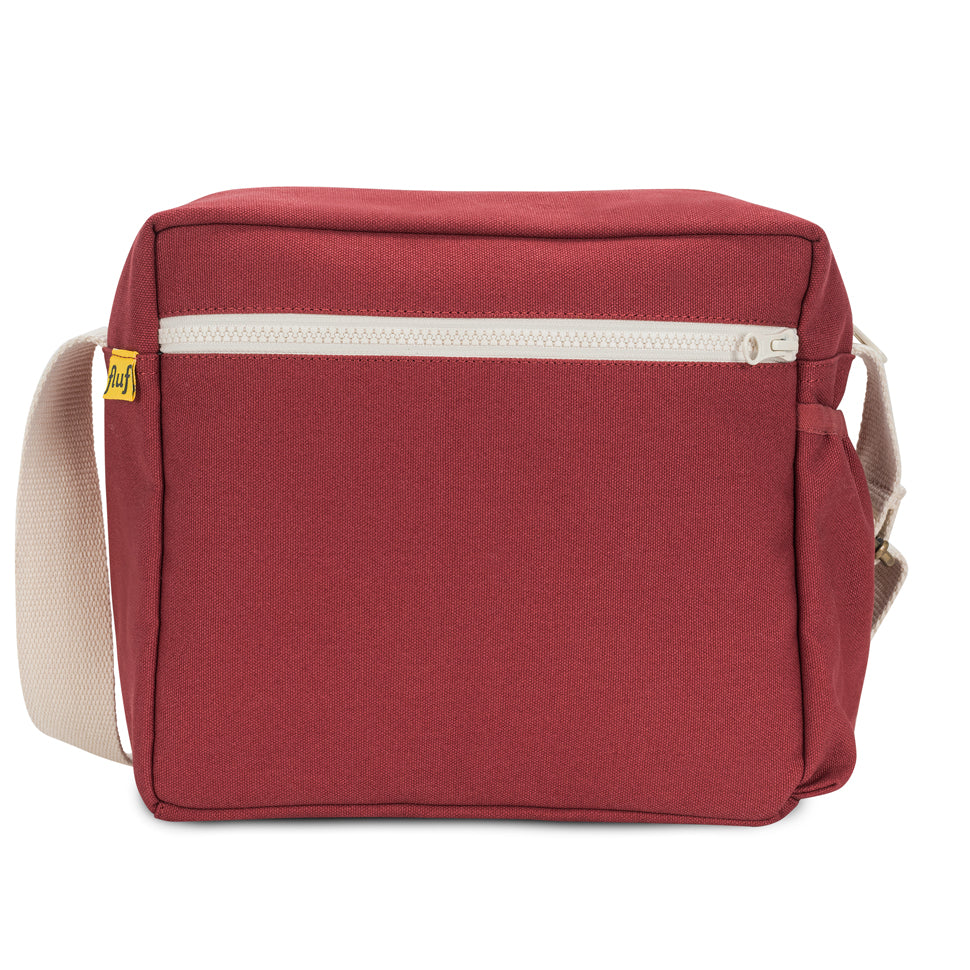 Red crossbody lunch bag box by Fluf 