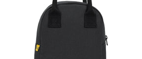 black zipper lunch box with black handles by Fluf