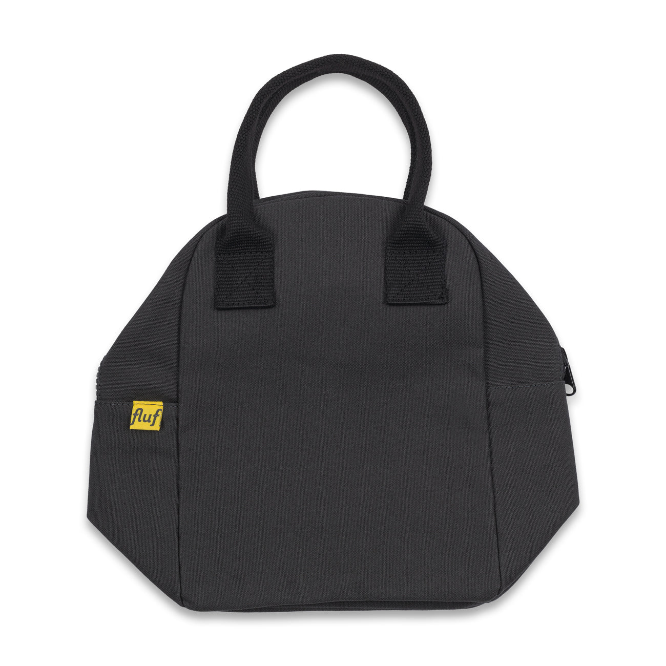 Fluf zipper lunch bag, black color 