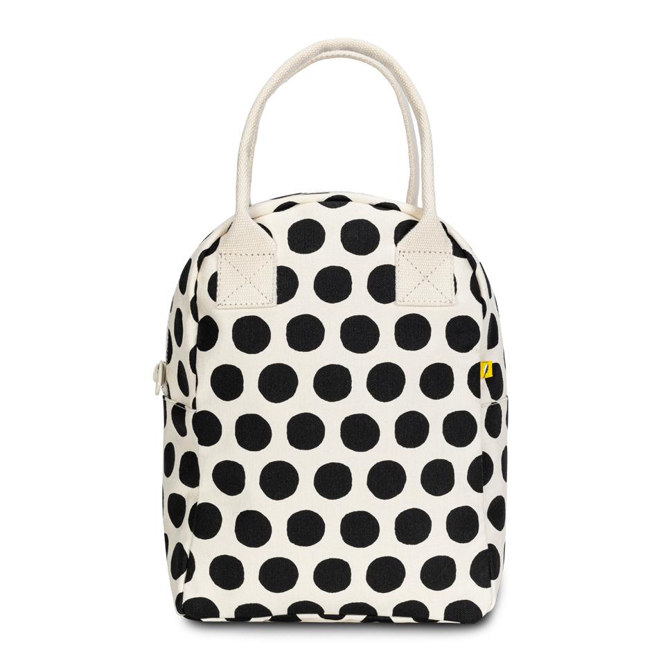 Organic cotton polka dot lunch bag by Fluf  