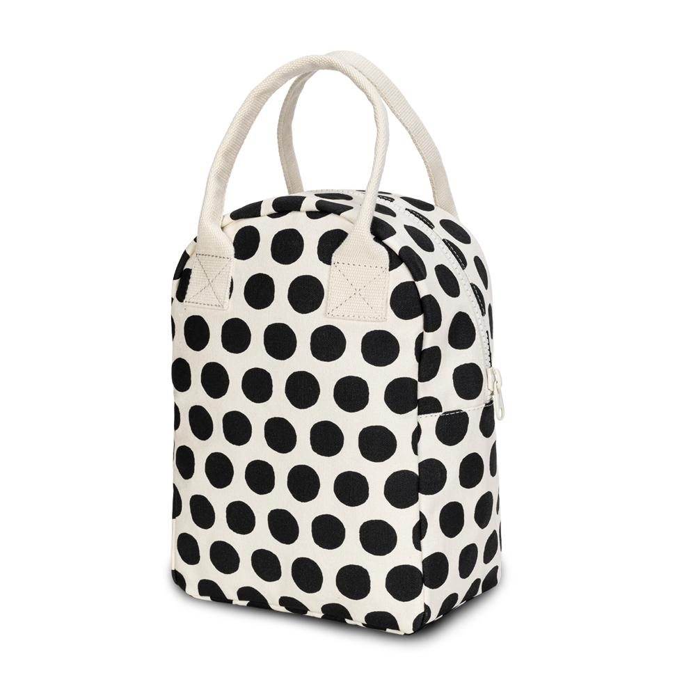 Organic cotton polka dot lunch bag by Fluf  