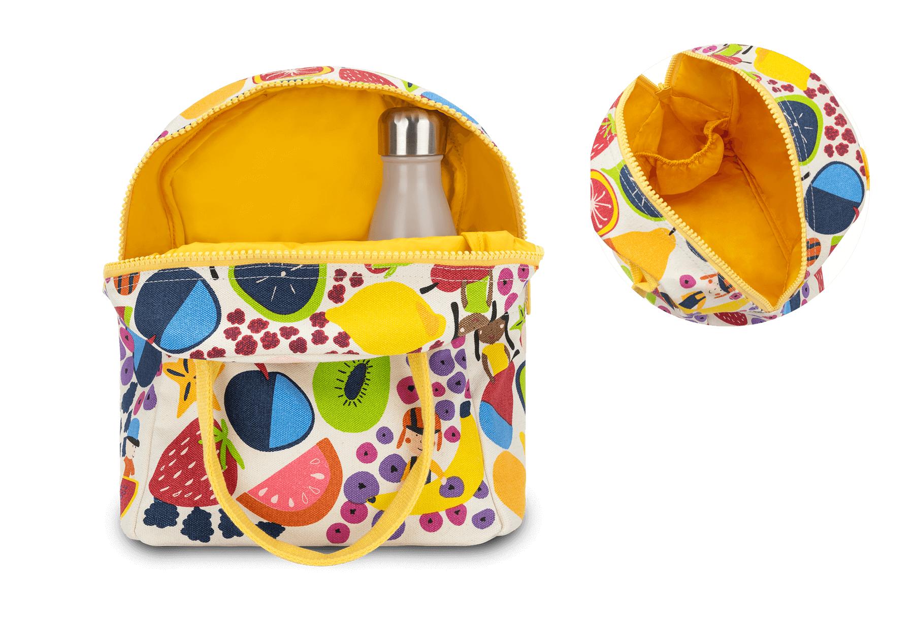 Fruit lunch bag with a pocket for bottle by Fluf  