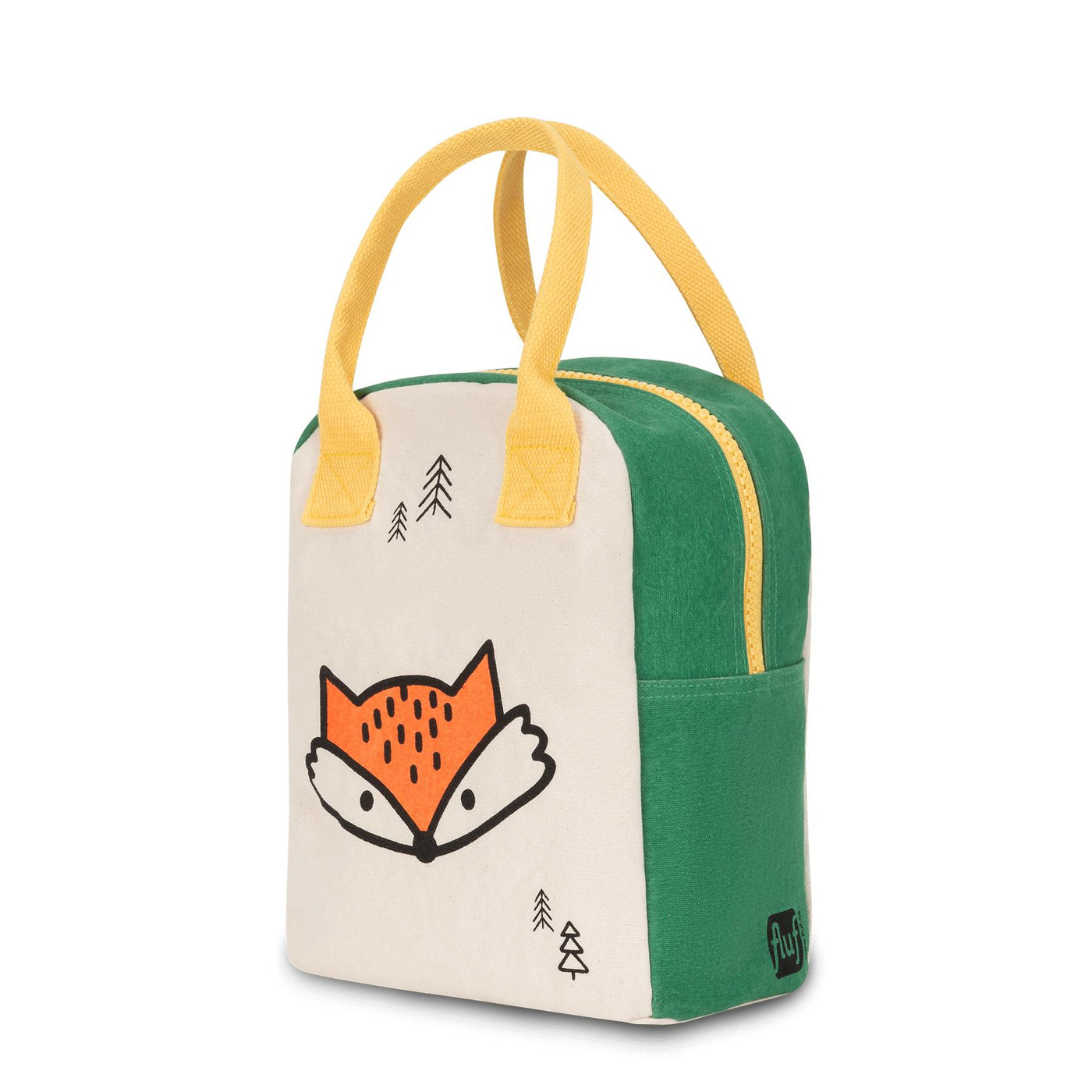 Certified Organic Zipper Lunch Bag 'Fox' For Kids