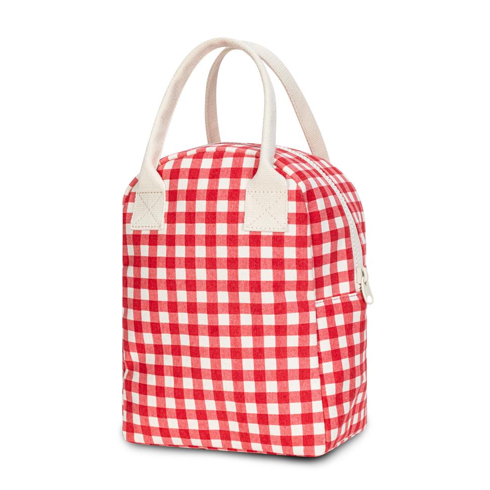 Gingham Red lunch bag