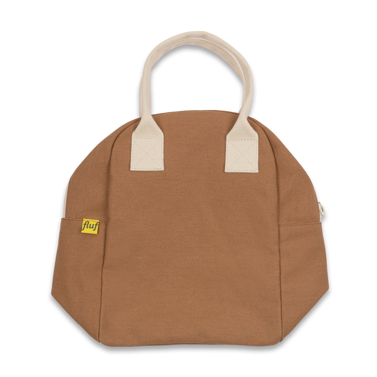 Flat Zipper Lunch bag  in Nutmeg color by fluf canada