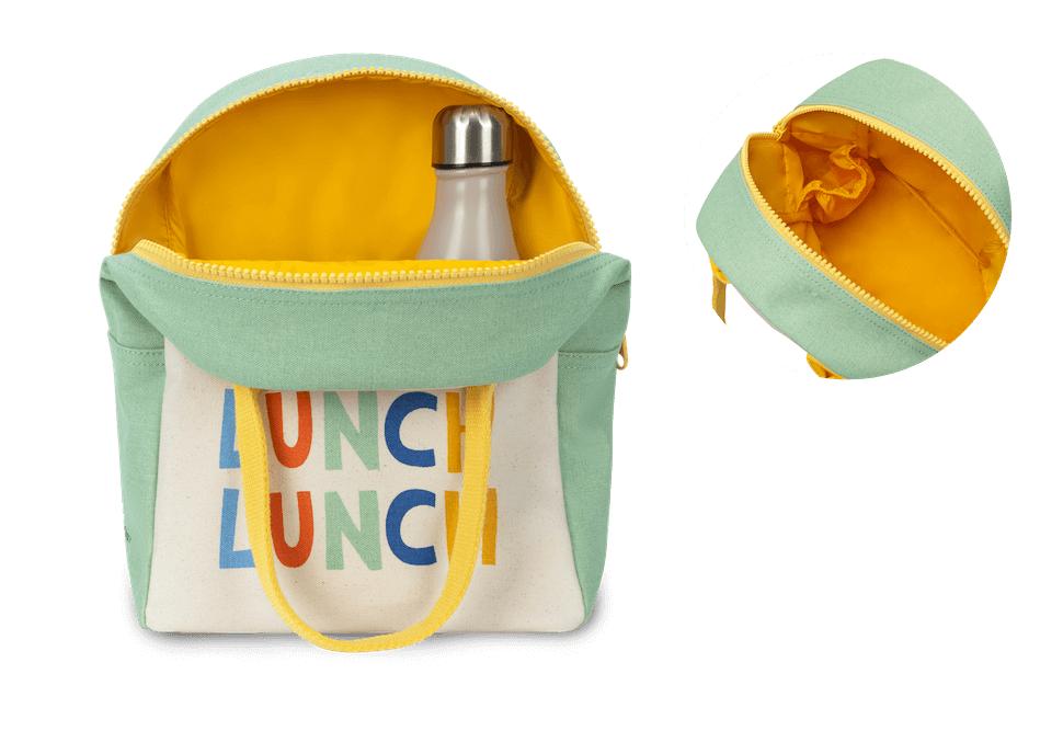 Triple 'Lunch' cotton organic lunch bag by Fluf 