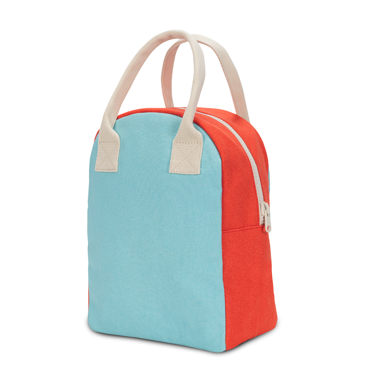 Side angle of Fluf Zipper Lunch bag- Ice Pop