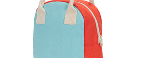 Side angle of Fluf Zipper Lunch bag- Ice Pop