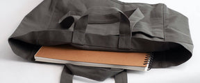 big box tote bag black dusk dark pockets