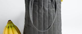 Tote bag black dusk dark puffer puffy quilted