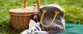 Lunch' Grey / Yellow Lunch Bag