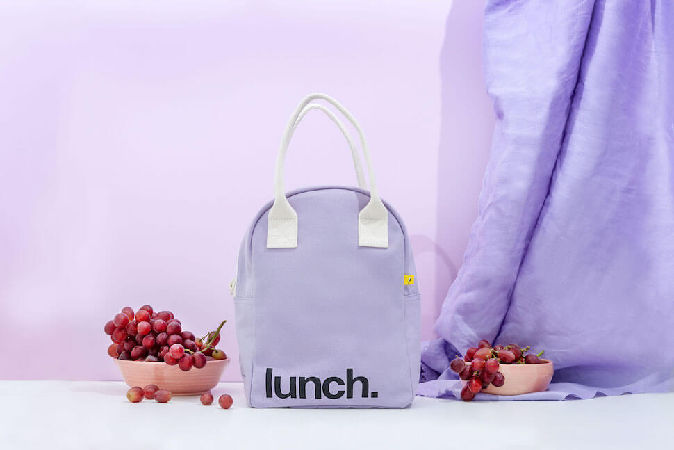 Lavender Organic Cotton Lunch Bag Lunch Box