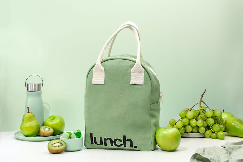 Moss Organic Cotton Lunch Bag Lunch Box