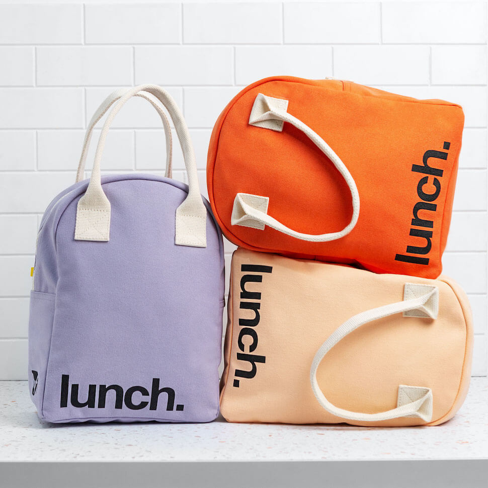 Peach Organic Cotton Lunch Bag Lunch Box